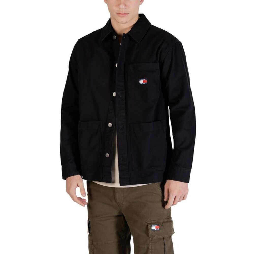 Tommy Hilfiger Jeans Black Recycled Cotton Men's Jacket